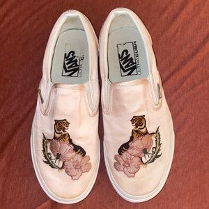 Pink slip on Vans size 5.5 mens 7 womens
